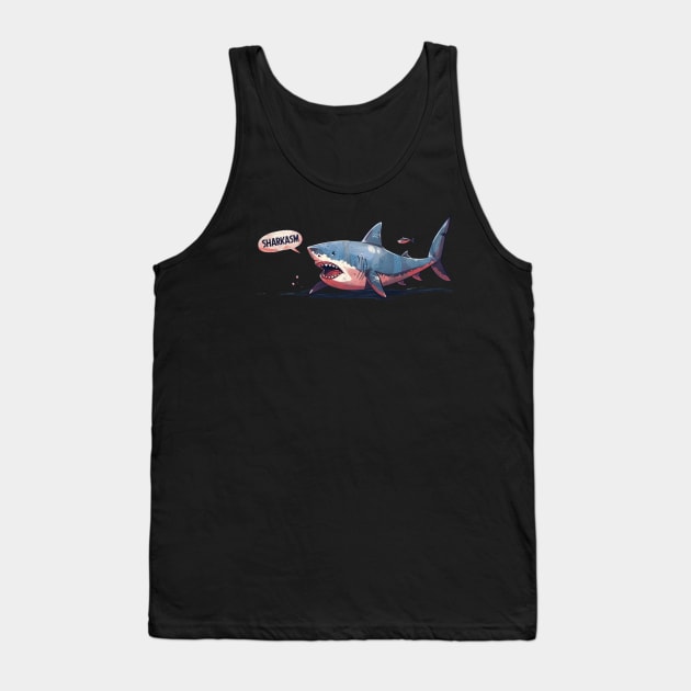 SHARKASM, shark lovers, presents gift idea Tank Top by Pattyld